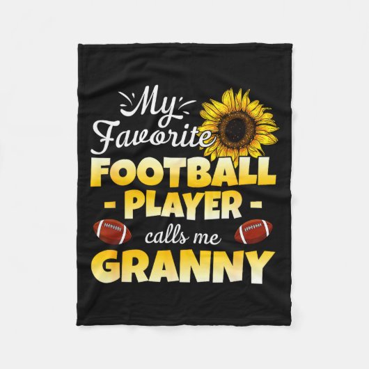 My Favorite Football Player Calls Me Granny  Fleece Deken (Voorkant)