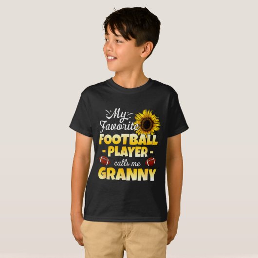 My Favorite Football Player Calls Me Granny  T-shirt (Voorkant volledig)