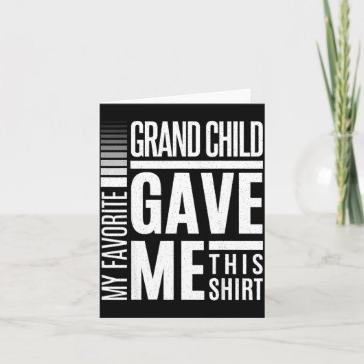 My Favorite Granhild Gave Me This Men Fathers Day  Kaart (Voorkant)