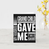 My Favorite Granhild Gave Me This Men Fathers Day  Kaart (Gele Bloem)