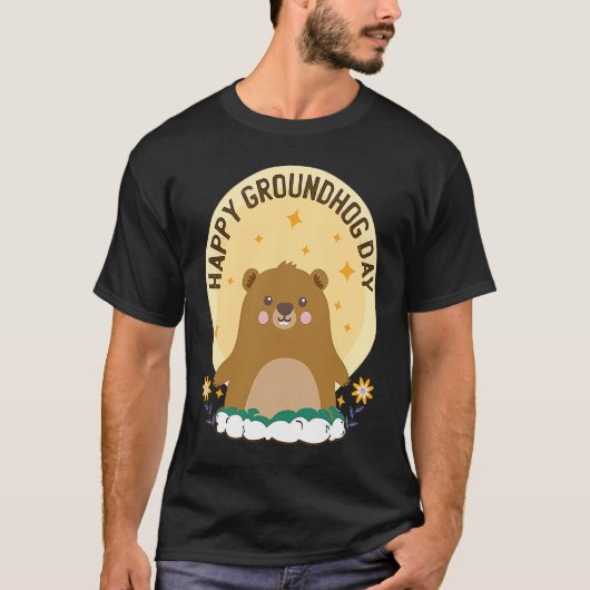 My Favorite Holiday Ground Hog Sunshine Groundhog  T-shirt (Voorkant)