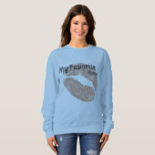 My Favorite Human – Cute Romantic Lips Sweatshirt (Voorkant volledig)