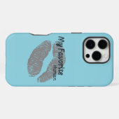My Favorite Human iPhone Case – Romantic Lips Art  Hoesje (Achterkant horizontaal)