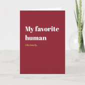 My Favorite Human Kaart (Voorkant)