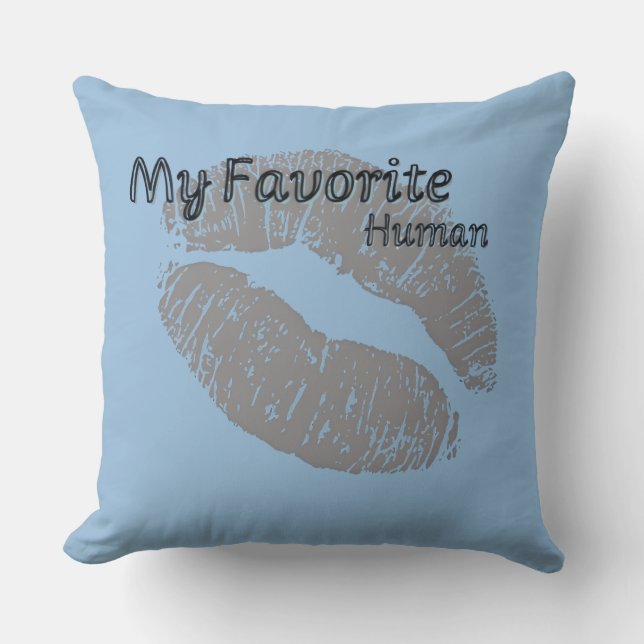 🔥 My Favorite Human Pillow – Romantic Lips Print  Kussen (Voorkant)