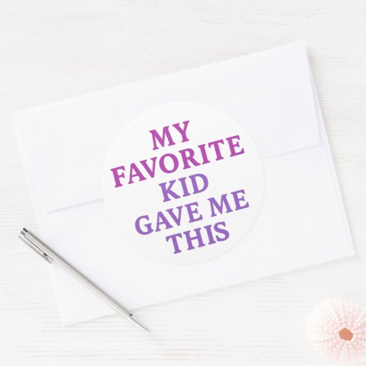 MY FAVORITE KID GAVE ME THIS – Sticker (Envelop)