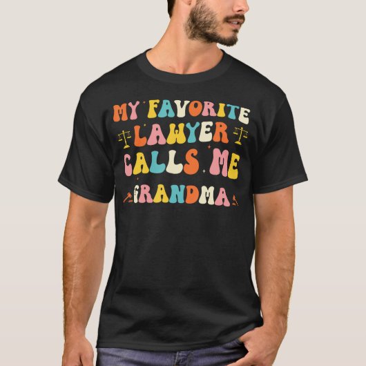 My Favorite Lawyer Calls Me Grandma Funny Lawyer G T-shirt (Voorkant)