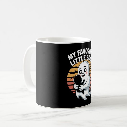 My Favorite Little Boo Halloween T-shirt Koffiemok (Voorkant links)