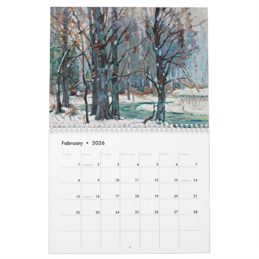 My Favorite Paintings – 2026 Calendar Kalender (Feb 2026)