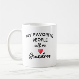 My Favorite People Call Me Grandma heart grandkids Koffiemok