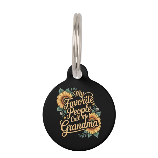 My Favorite People Call Me Grandma Mother's Day Huisdierpenning (Voorkant)