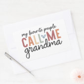 My Favorite People Call Me Grandma  Rechthoekige Sticker (Envelop)