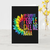 My Favorite People Call Me Nana Grandma Sunflower  Kaart (Gele Bloem)