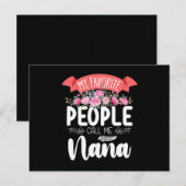 My Favorite People Call Me Nana Mother's Day Briefkaart (Voorkant / Achterkant)