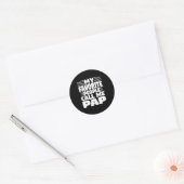 My Favorite People Call Me Pap Funny Gift  Ronde Sticker (Envelop)