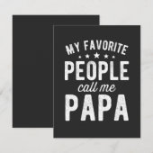 My Favorite People Call Me Papa Bedankkaart (Voorkant / Achterkant)