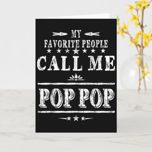 My Favorite People Call Me Pop Pop  Kaart (Gele Bloem)