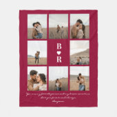 My Favorite Person Script Valentine's Day 8-Photo Fleece Deken (Voorkant)