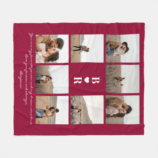 My Favorite Person Script Valentine's Day 8-Photo Fleece Deken (Voorkant (Horizontaal))