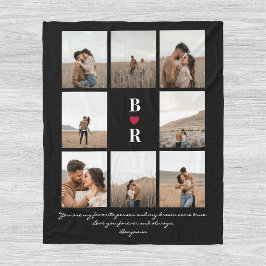 My Favorite Person Script Valentine's Day 8-Photo Fleece Deken