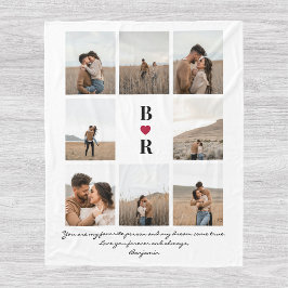 My Favorite Person Script Valentine's Day 8-Photo Fleece Deken