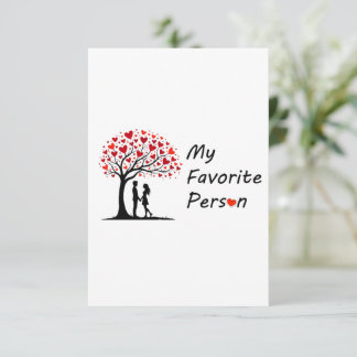My Favorite Person Valentine’s Day Greeting Card Notitiekaartje