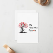 My Favorite Person Valentine’s Day Greeting Card Notitiekaartje (Voorkant / Achterkant in situ)
