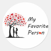 My Favorite Person ❤️ Valentine Sticker (Voorkant)