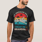 My Favorite Pilot Calls Me Grandpa Funny Pilot Gra T-shirt (Voorkant)