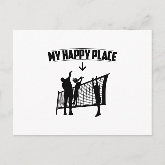 My Favorite Place | Volleyball Player Gift Idea Briefkaart (Voorkant)
