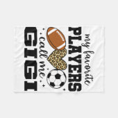 My Favorite Players Call Me Gigi Footll Soccer Fleece Deken (Voorkant (Horizontaal))