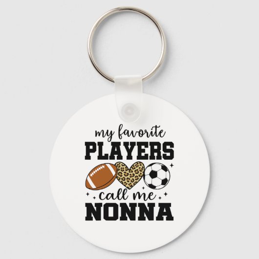 My Favorite Players Call Me Nonna Footll Soccer  Sleutelhanger (Voorkant)