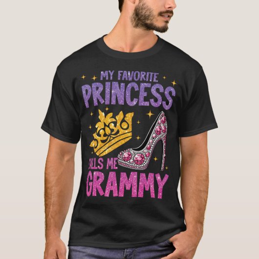 My Favorite Princess Calls Me Grammy T-shirt (Voorkant)