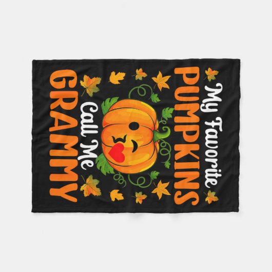 My Favorite Pumpkins Call Me Grammy Shirt Funny Ha Fleece Deken (Voorkant (Horizontaal))