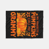 My Favorite Pumpkins Call Me Grammy Thanksgiving  Fleece Deken (Voorkant (Horizontaal))