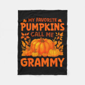 My Favorite Pumpkins Call Me Grammy Thanksgiving  Fleece Deken (Voorkant)