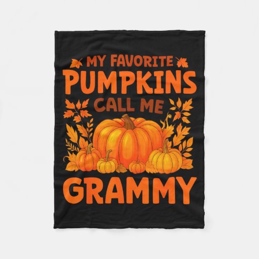 My Favorite Pumpkins Call Me Grammy Thanksgiving  Fleece Deken (Voorkant)