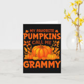 My Favorite Pumpkins Call Me Grammy Thanksgiving  Kaart (Gele Bloem)
