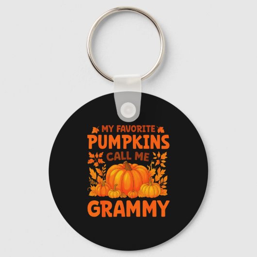 My Favorite Pumpkins Call Me Grammy Thanksgiving Sleutelhanger (Voorkant)