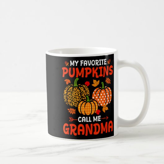 My Favorite Pumpkins Call Me Grandma Thanksgiving  Koffiemok (Rechts)
