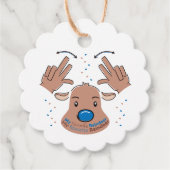 My favorite Reindeer in Sign Language Bedankjes Labels (Voorkant)