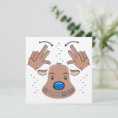 My favorite Reindeer in Sign Language Kaart (Staand voorkant)