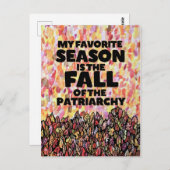 My Favorite Season is the fall of the patriarchy Briefkaart (Voorkant / Achterkant)
