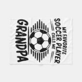 My Favorite Soccer Player Calls Me Grandpa  Fleece Deken (Voorkant (Horizontaal))