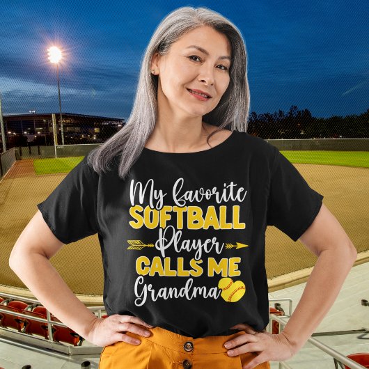 My Favorite Softball Player call me Grandma T-shirt