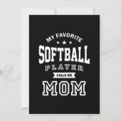 My Favorite Softball Player Calls Me Mom Bedankkaart (Voorkant)