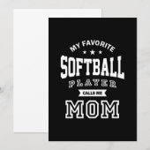 My Favorite Softball Player Calls Me Mom Bedankkaart (Voorkant / Achterkant)
