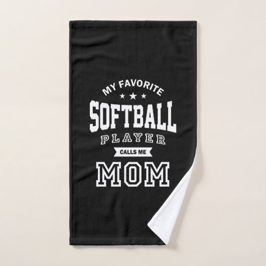 My Favorite Softball Player Calls Me Mom Handdoek (Handdoek)