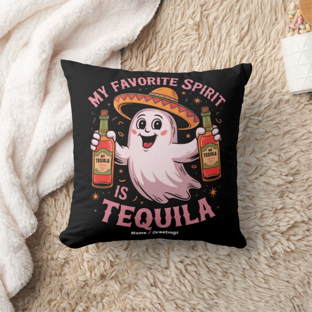 My Favorite Spirit Is Tequila Halloween Drinking  Kussen (Deken)