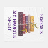 My favorite sport is reading fleece deken (Voorkant (Horizontaal))